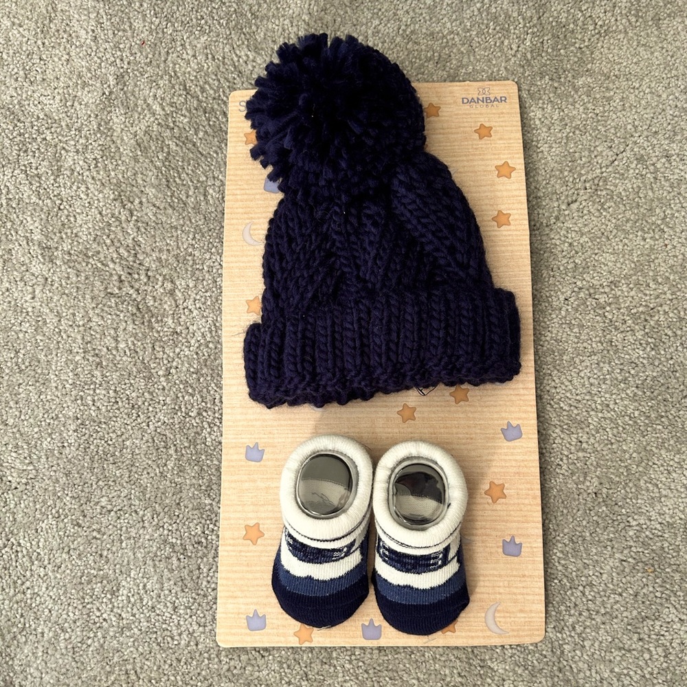 Brand new hat and socks